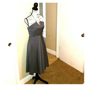 J. Crew Striped Halter Dress